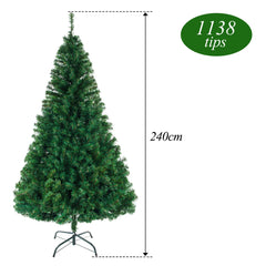 Artificial Christmas tree, 1138 tips, 2.4 m height with metal stand