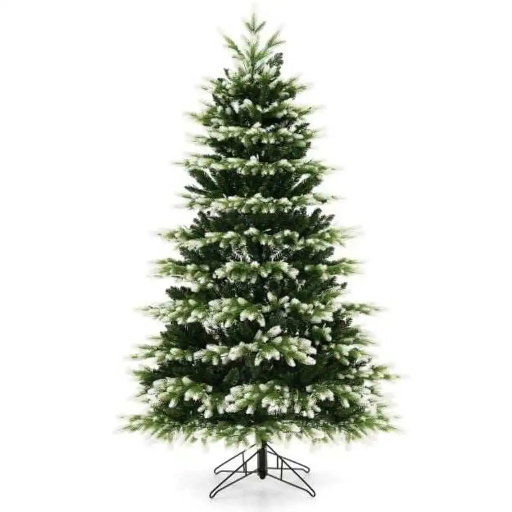 Artificial Christmas tree, dense green needles, metal tripod stand, 180 cm