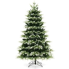 Artificial Christmas tree, dense green needles, metal tripod stand, 180 cm