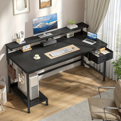 Compact Computer Desk, A Space-Saving Home Office Table, Sturdy Plywood Structure, Modern And Minimalist Writing Desk, Requires
